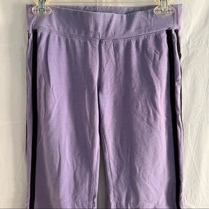 Purple and Black Flared Leggings